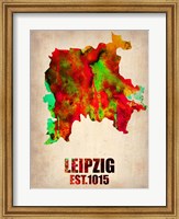 Framed Leipzig Watercolor