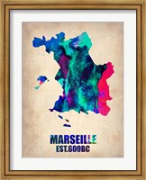 Framed Marseille Watercolor