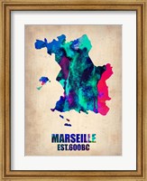 Framed Marseille Watercolor