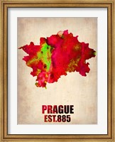 Framed Prague Watercolor