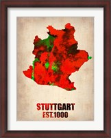 Framed Stuttgart Watercolor