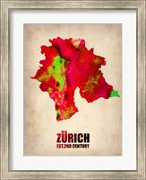 Framed Zurich Watercolor