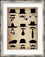 Framed Hats Glasses and Mustaches