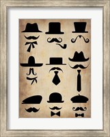 Framed Hats Glasses and Mustaches