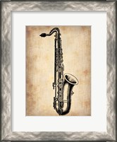 Framed Vintage Saxophone