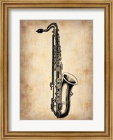 Framed Vintage Saxophone