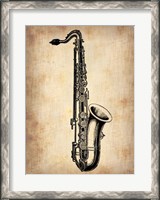 Framed Vintage Saxophone