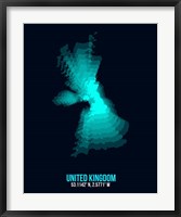 Framed United Kingdom Radiant Map 2