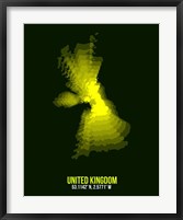 Framed United Kingdom Radiant Map 3