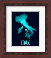 Framed Italy Radiant Map 1