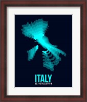 Framed Italy Radiant Map 1