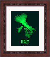 Framed Italy Radiant Map 2