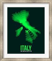 Framed Italy Radiant Map 2