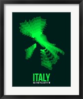 Framed Italy Radiant Map 2