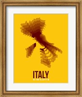 Framed Italy Radiant Map 3
