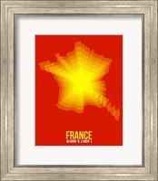 Framed France Radiant Map 1