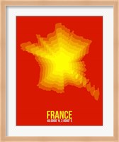Framed France Radiant Map 1