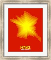 Framed France Radiant Map 1