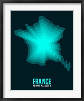 Framed France Radiant Map 2