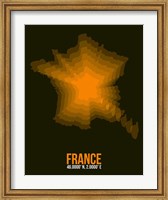 Framed France Radiant Map 3