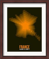 Framed France Radiant Map 3