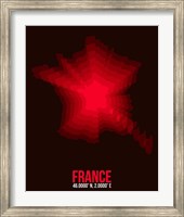 Framed France Radiant Map 4