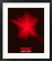 Framed France Radiant Map 4