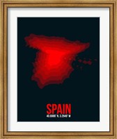 Framed Spain Radiant Map 1