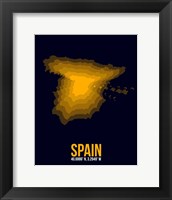 Framed Spain Radiant Map 2