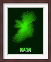 Framed Ireland Radiant Map 2
