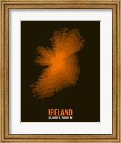 Framed Ireland Radiant Map 3