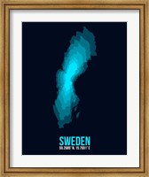 Framed Sweden Radiant Map 2