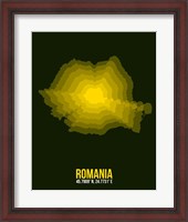 Framed Romania Radiant Map 2