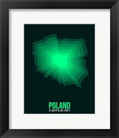 Framed Poland Radiant Map 1