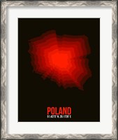 Framed Poland Radiant Map 3