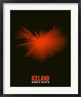 Framed Iceland Radiant Map 1