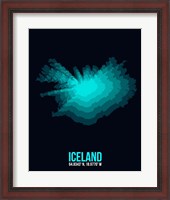 Framed Iceland Radiant Map 2