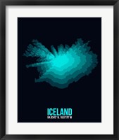 Framed Iceland Radiant Map 2