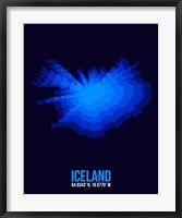 Framed Iceland Radiant Map 3