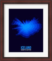 Framed Iceland Radiant Map 3