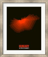 Framed Hungary Radiant Map 1