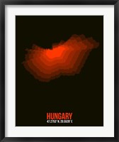 Framed Hungary Radiant Map 1