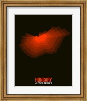 Framed Hungary Radiant Map 1