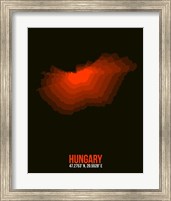 Framed Hungary Radiant Map 1