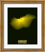 Framed Hungary Radiant Map 2