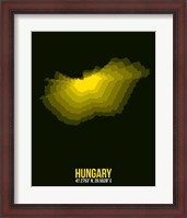 Framed Hungary Radiant Map 2