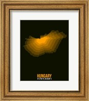 Framed Hungary Radiant Map 3