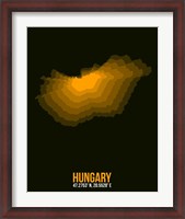 Framed Hungary Radiant Map 3