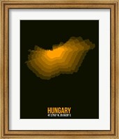 Framed Hungary Radiant Map 3