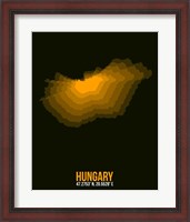 Framed Hungary Radiant Map 3